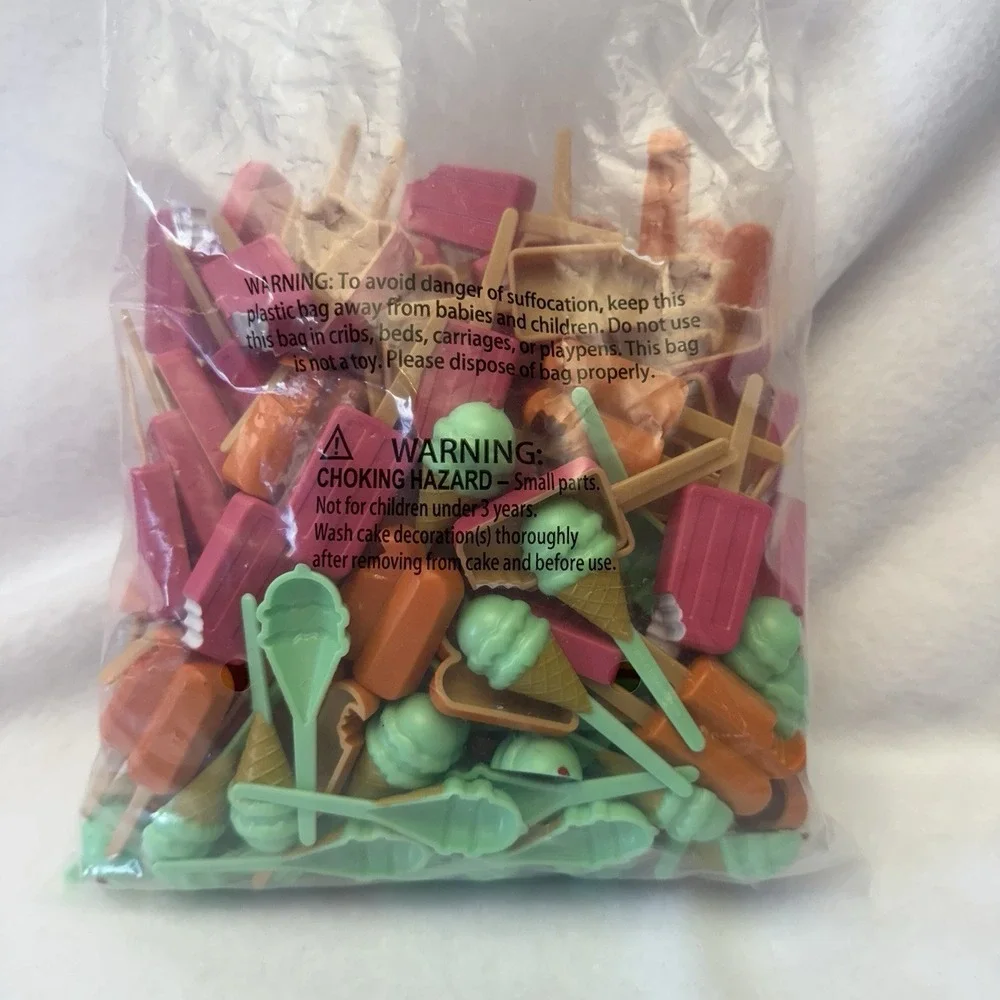 NIB Decopac 144 ct Cool Treats Popsicle‎ Cupcake Toppers Party Favors Cake Decor